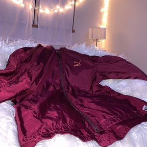 Puma maroon silk jacket